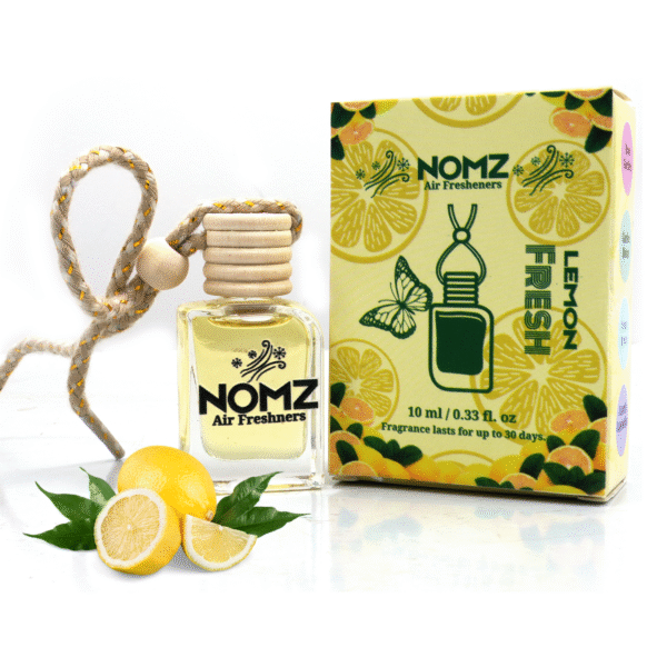 NOMZ Hanging Car Air Freshner - Lemon Fresh Fragnance - Overview