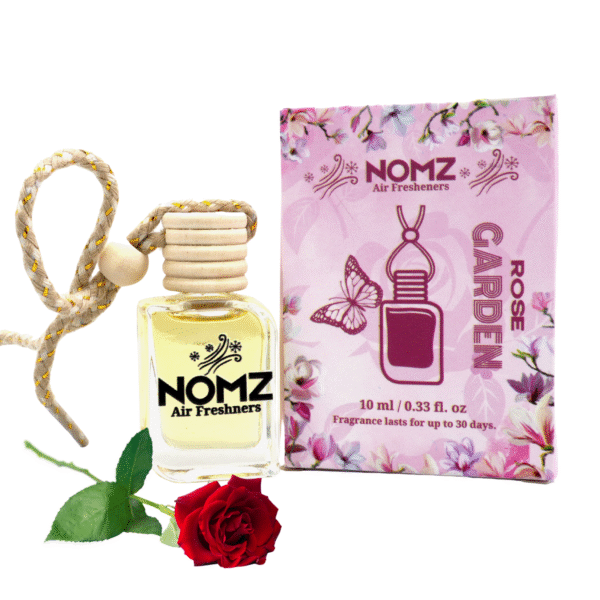 NOMZ Hanging Car Air Freshner - Rose Garden Fragnance - Overview