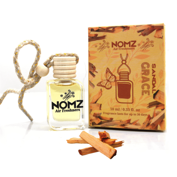 NOMZ Hanging Car Air Freshner - Sandal Grace Fragnance - Overview