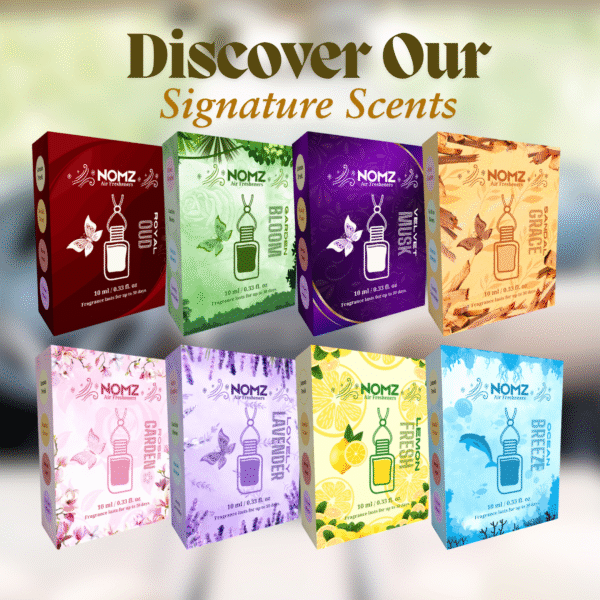 What all the available NOMZ Air Freshner Fragnances? What all the available NOMZ Air Freshner Fragnances?