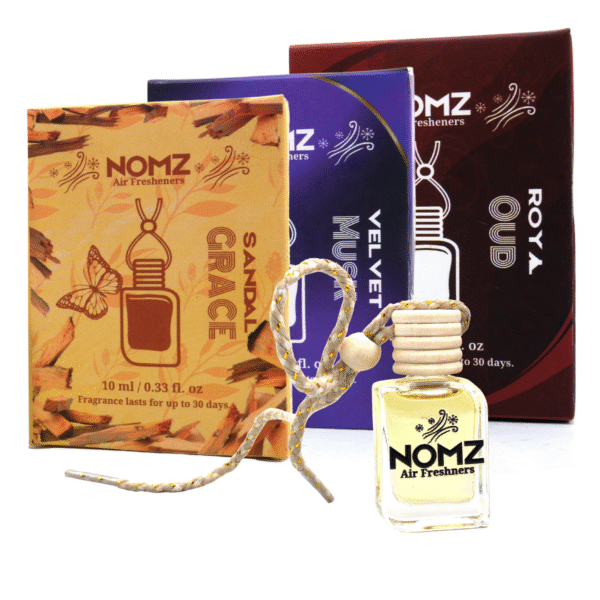 Pack of 3 NOMZ car air freshner - Oud - Musk - Sandalwood Pack of 3 NOMZ car air freshner - Oud - Musk - Sandalwood