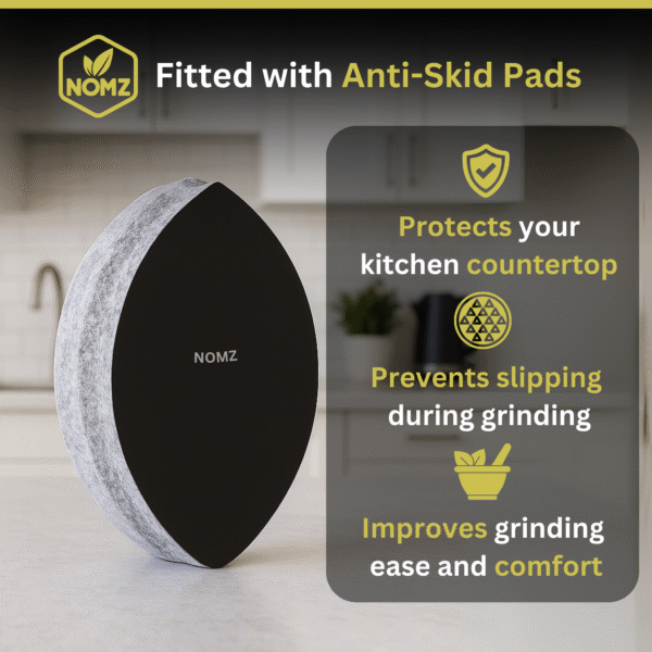 kalvam-mortar-pestle-big-size-boat-shape-with-anti-skid-pad NOMZ kalvam stone-mortar pestle with anti-skid base pad