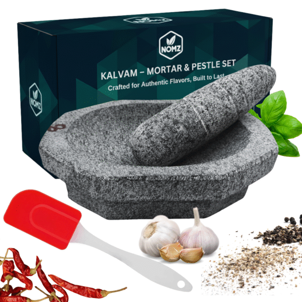 NOMZ kalvam stone-mortar pestle (block-shape, medium size) product image