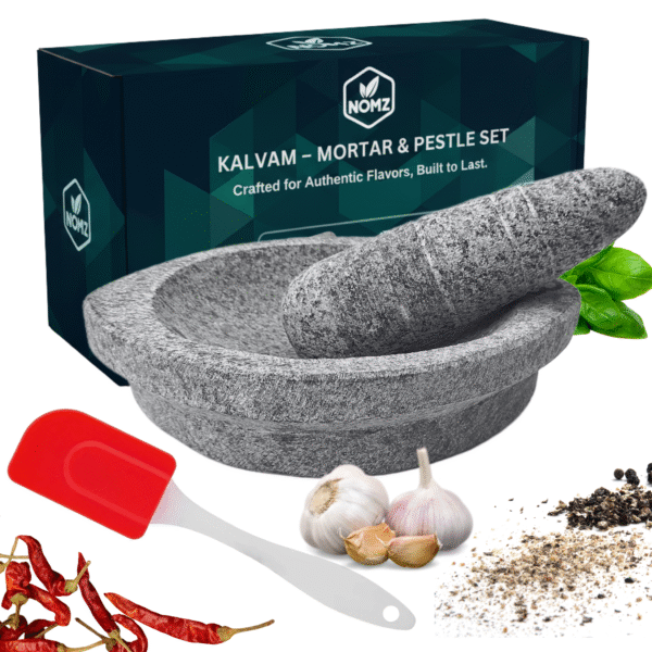 kalvam-stone-mortar-pestle-boat-shape-medium-size-product-image NOMZ kalvam stone-mortar pestle (boat-shape, medium size) product image