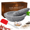 NOMZ kalvam stone-mortar pestle (boat-shape, small size) product image